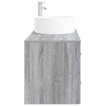 vidaXL Bathroom Furniture Set 2 pcs Grey Sonoma Engineered Wood