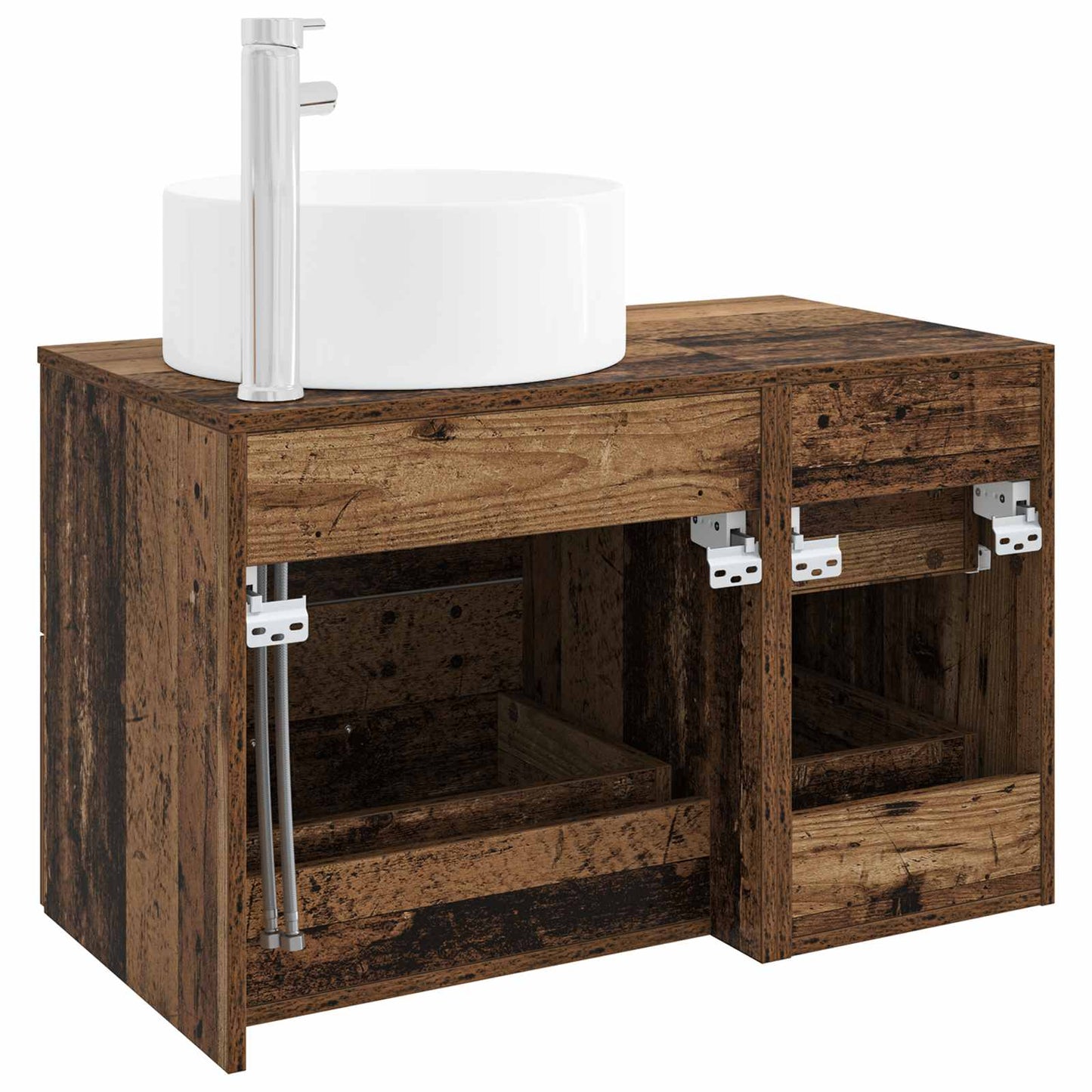 vidaXL Bathroom Furniture Set 2 pcs Old Wood Engineered Wood