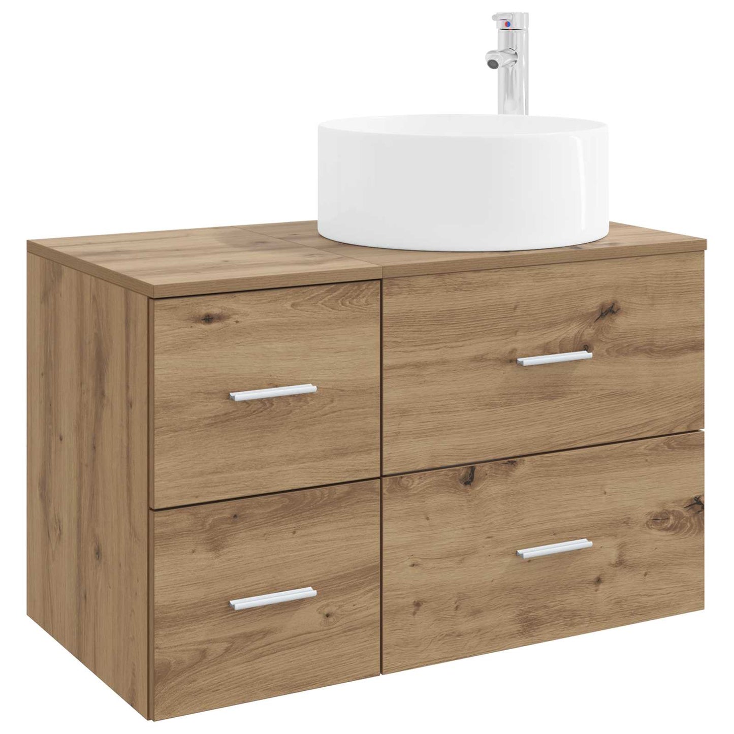 vidaXL Bathroom Furniture Set 2 pcs Artisan Oak Engineered Wood