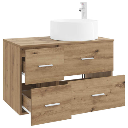 vidaXL Bathroom Furniture Set 2 pcs Artisan Oak Engineered Wood