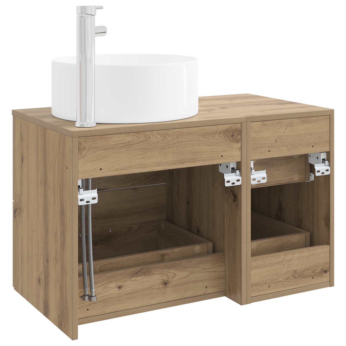 vidaXL Bathroom Furniture Set 2 pcs Artisan Oak Engineered Wood