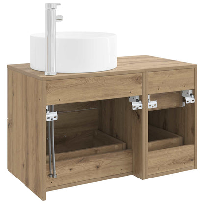 vidaXL Bathroom Furniture Set 2 pcs Artisan Oak Engineered Wood