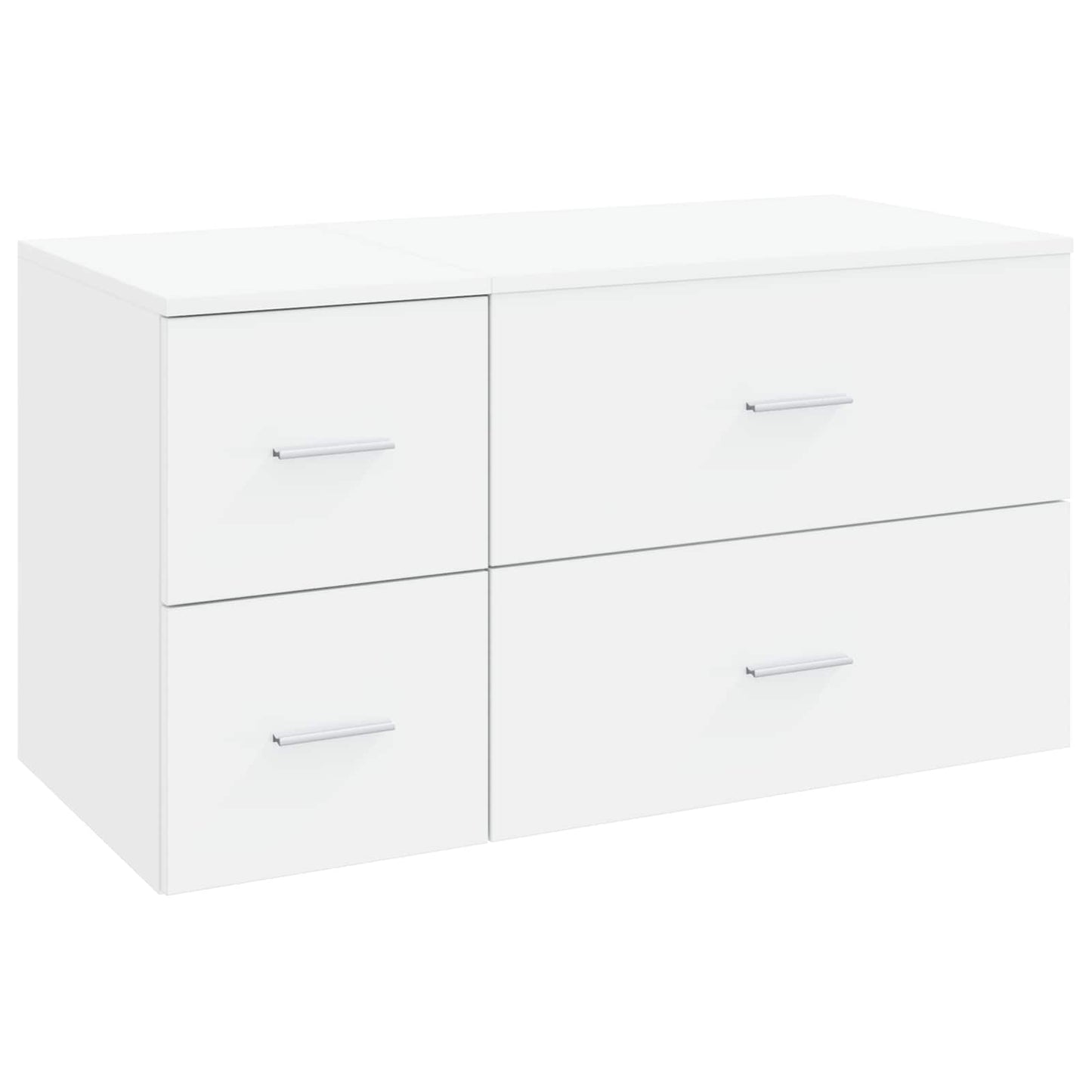 vidaXL Bathroom Furniture Set 2 pcs White Engineered Wood