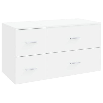 vidaXL Bathroom Furniture Set 2 pcs White Engineered Wood