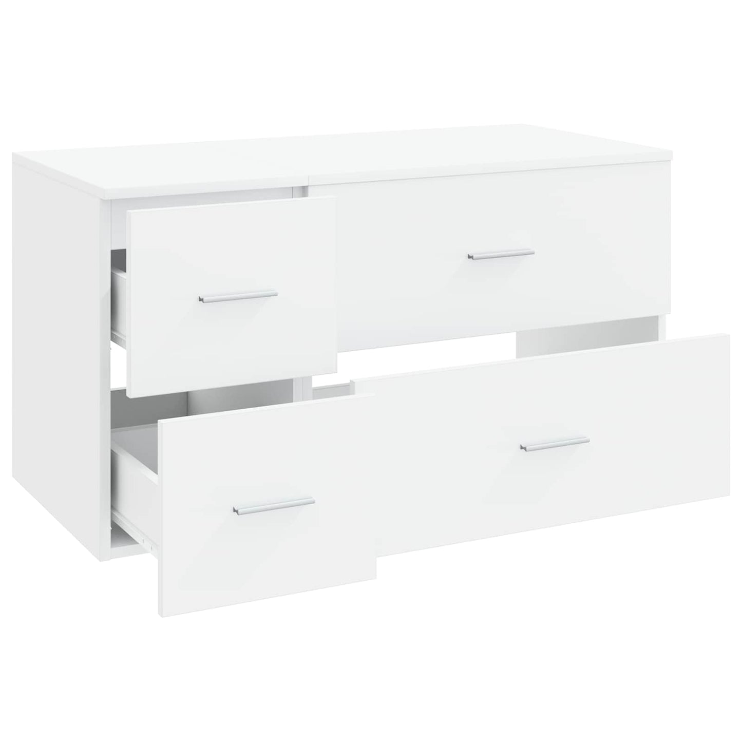 vidaXL Bathroom Furniture Set 2 pcs White Engineered Wood