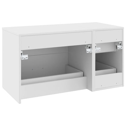 vidaXL Bathroom Furniture Set 2 pcs White Engineered Wood