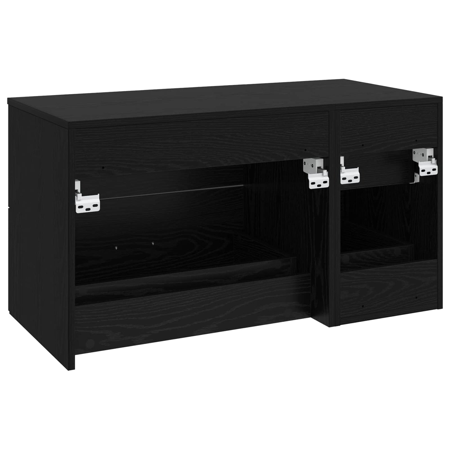 vidaXL Bathroom Furniture Set 2 pcs Black Oak Engineered Wood