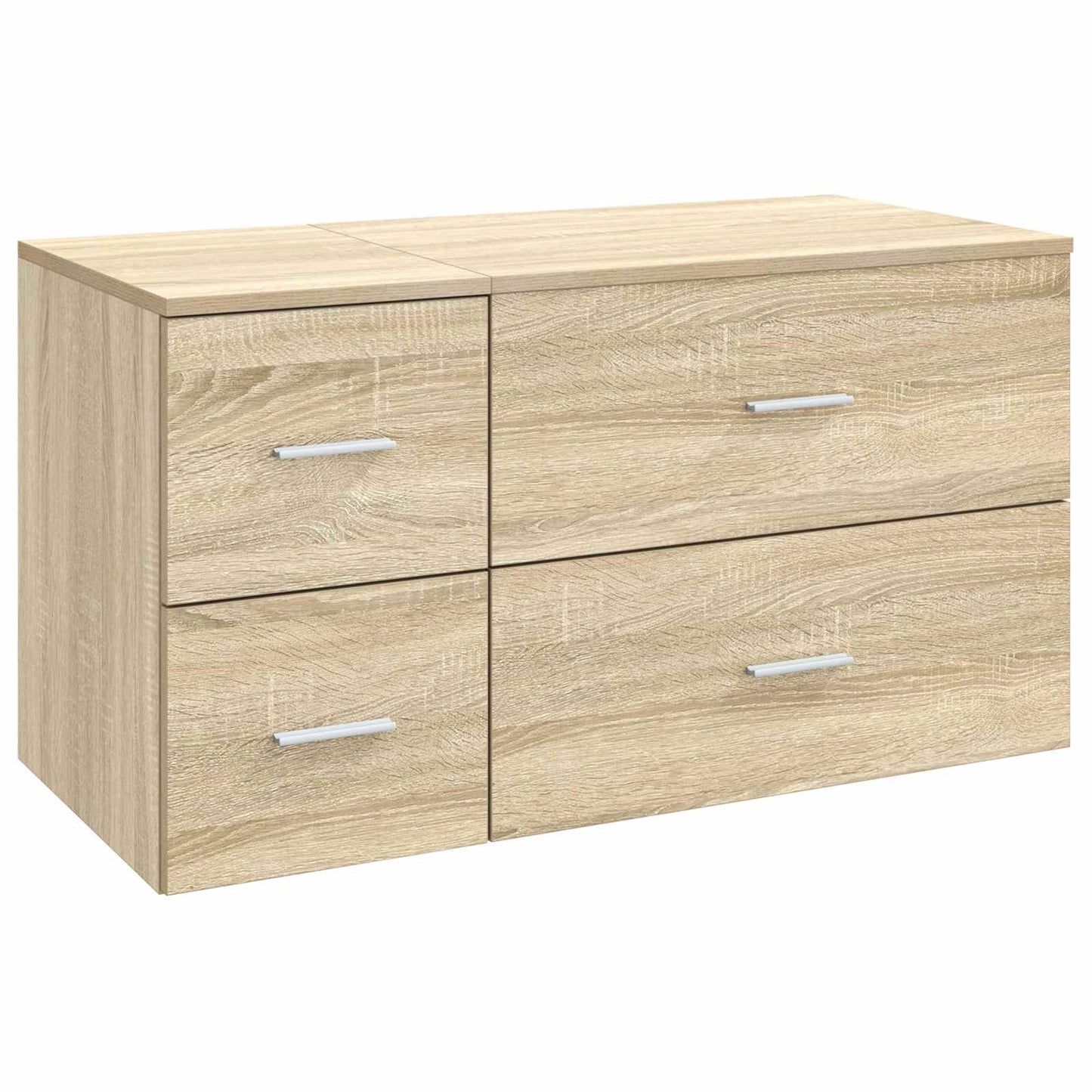 vidaXL Bathroom Furniture Set 2 pcs Sonoma Oak Engineered Wood