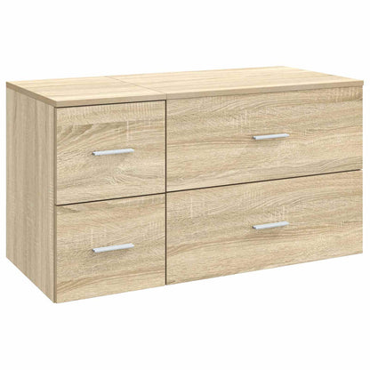 vidaXL Bathroom Furniture Set 2 pcs Sonoma Oak Engineered Wood