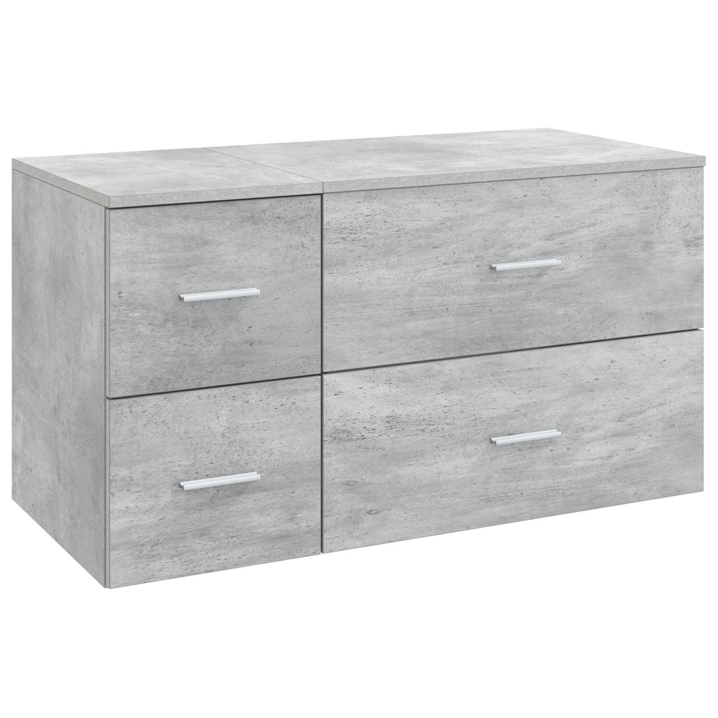 vidaXL Bathroom Furniture Set 2 pcs Concrete Grey Engineered Wood