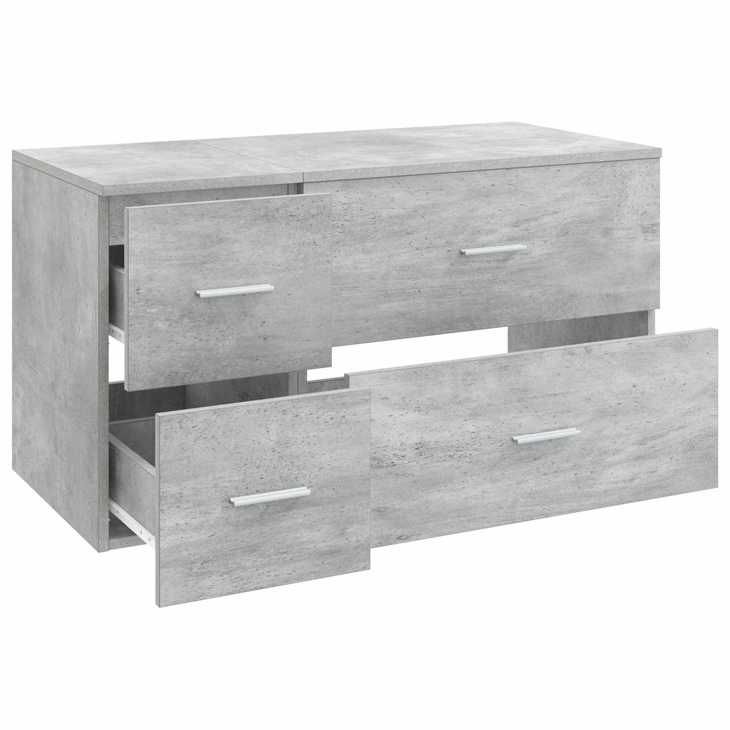 vidaXL Bathroom Furniture Set 2 pcs Concrete Grey Engineered Wood