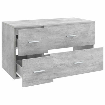 vidaXL Bathroom Furniture Set 2 pcs Concrete Grey Engineered Wood