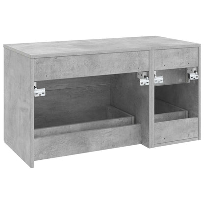 vidaXL Bathroom Furniture Set 2 pcs Concrete Grey Engineered Wood