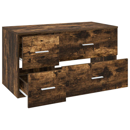 vidaXL Bathroom Furniture Set 2 pcs Smoked Oak Engineered Wood