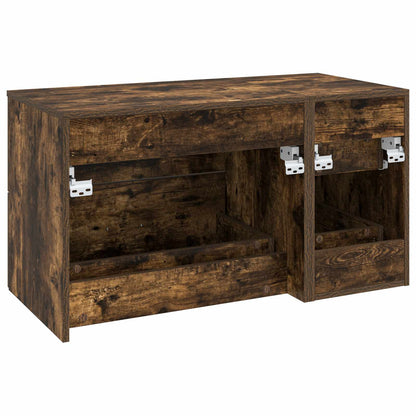 vidaXL Bathroom Furniture Set 2 pcs Smoked Oak Engineered Wood