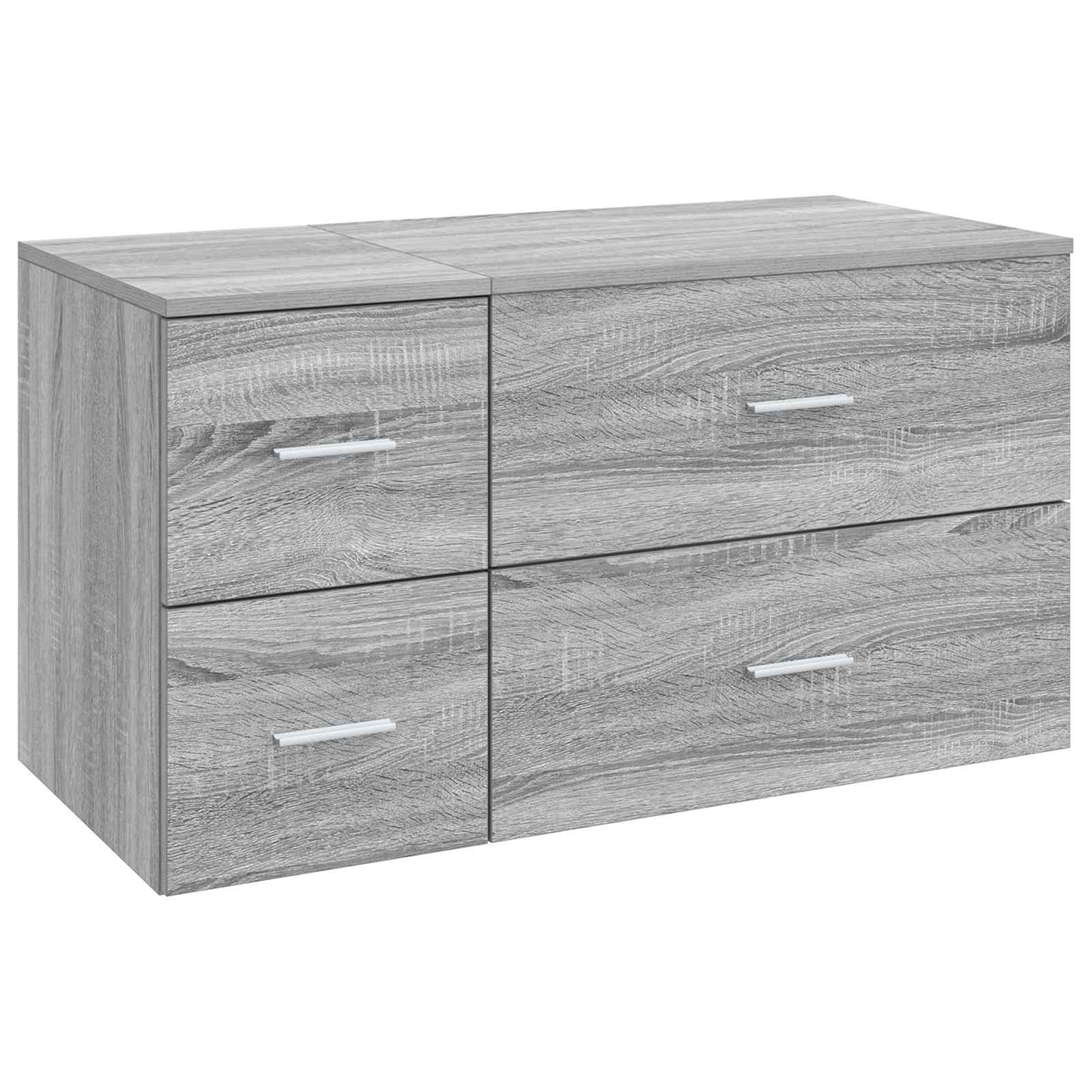 vidaXL Bathroom Furniture Set 2 pcs Grey Sonoma Engineered Wood