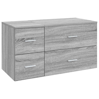 vidaXL Bathroom Furniture Set 2 pcs Grey Sonoma Engineered Wood