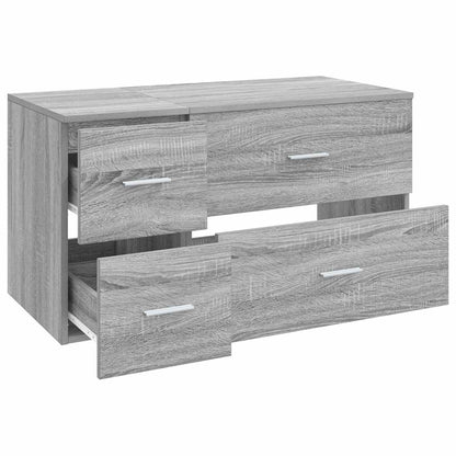 vidaXL Bathroom Furniture Set 2 pcs Grey Sonoma Engineered Wood