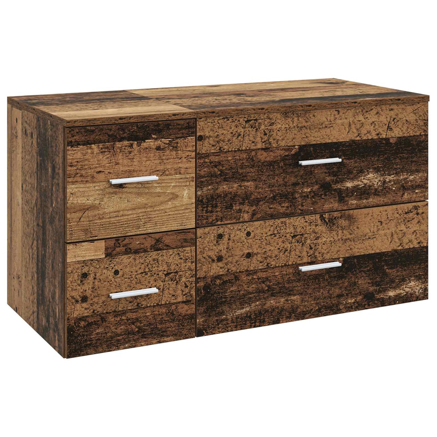 vidaXL Bathroom Furniture Set 2 pcs Old Wood Engineered Wood
