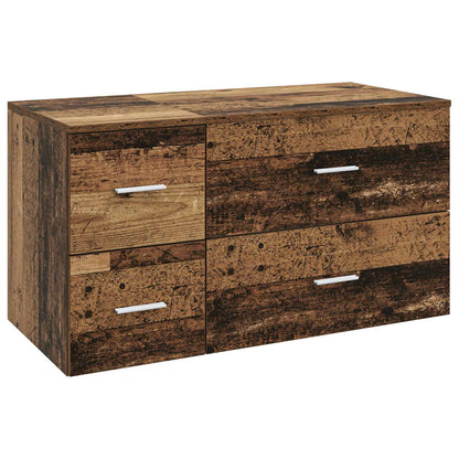 vidaXL Bathroom Furniture Set 2 pcs Old Wood Engineered Wood