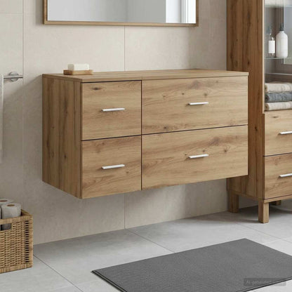vidaXL Bathroom Furniture Set 2 pcs Artisan Oak Engineered Wood
