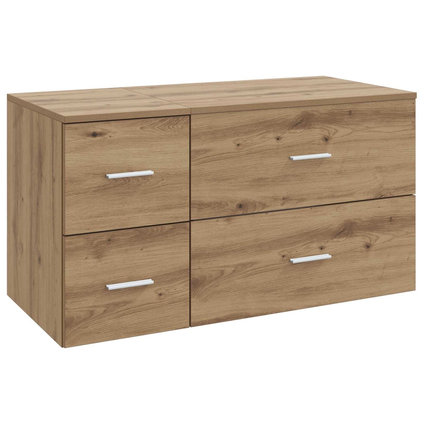 vidaXL Bathroom Furniture Set 2 pcs Artisan Oak Engineered Wood