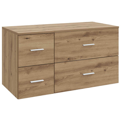 vidaXL Bathroom Furniture Set 2 pcs Artisan Oak Engineered Wood
