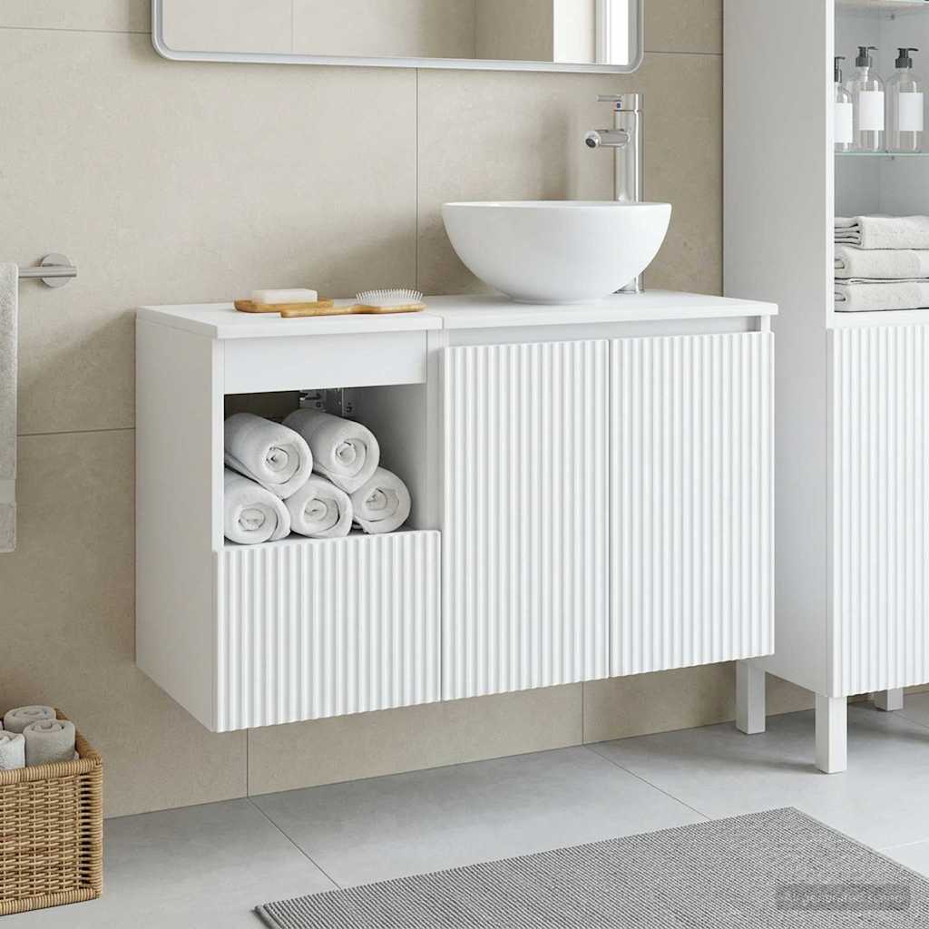 vidaXL Bathroom Furniture Set 2 pcs White Engineered Wood