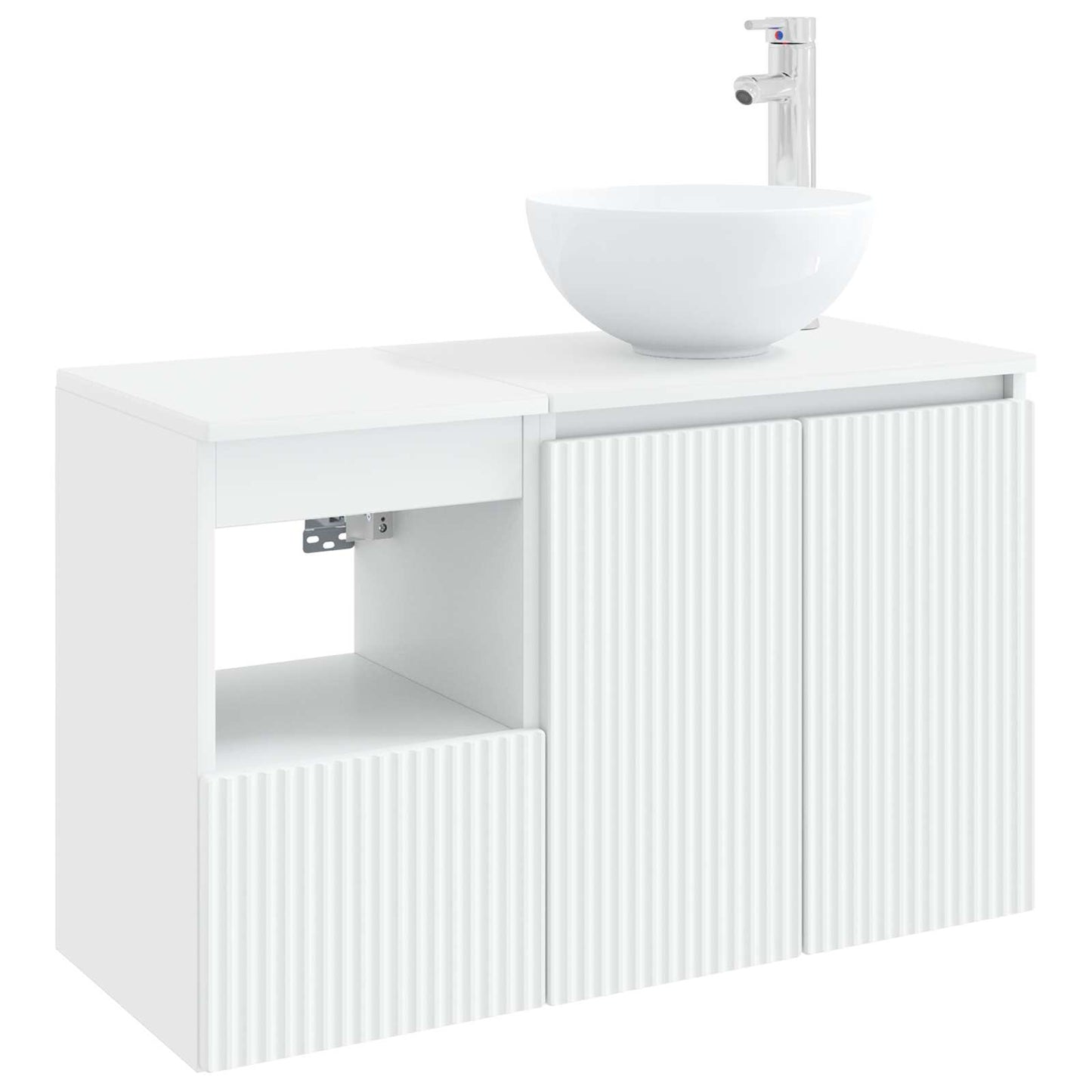vidaXL Bathroom Furniture Set 2 pcs White Engineered Wood