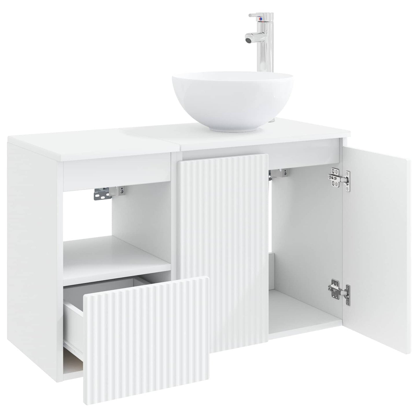 vidaXL Bathroom Furniture Set 2 pcs White Engineered Wood