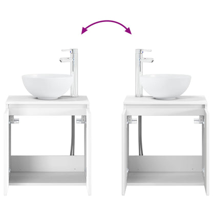 vidaXL Bathroom Furniture Set 2 pcs White Engineered Wood