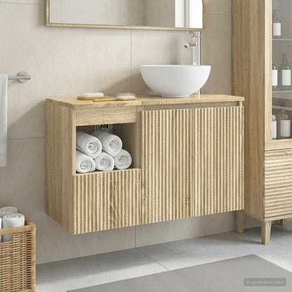 vidaXL Bathroom Furniture Set 2 pcs Sonoma Oak Engineered Wood