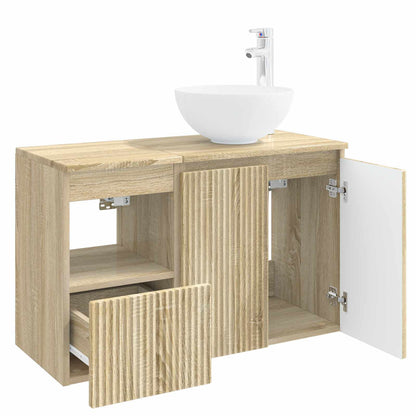 vidaXL Bathroom Furniture Set 2 pcs Sonoma Oak Engineered Wood
