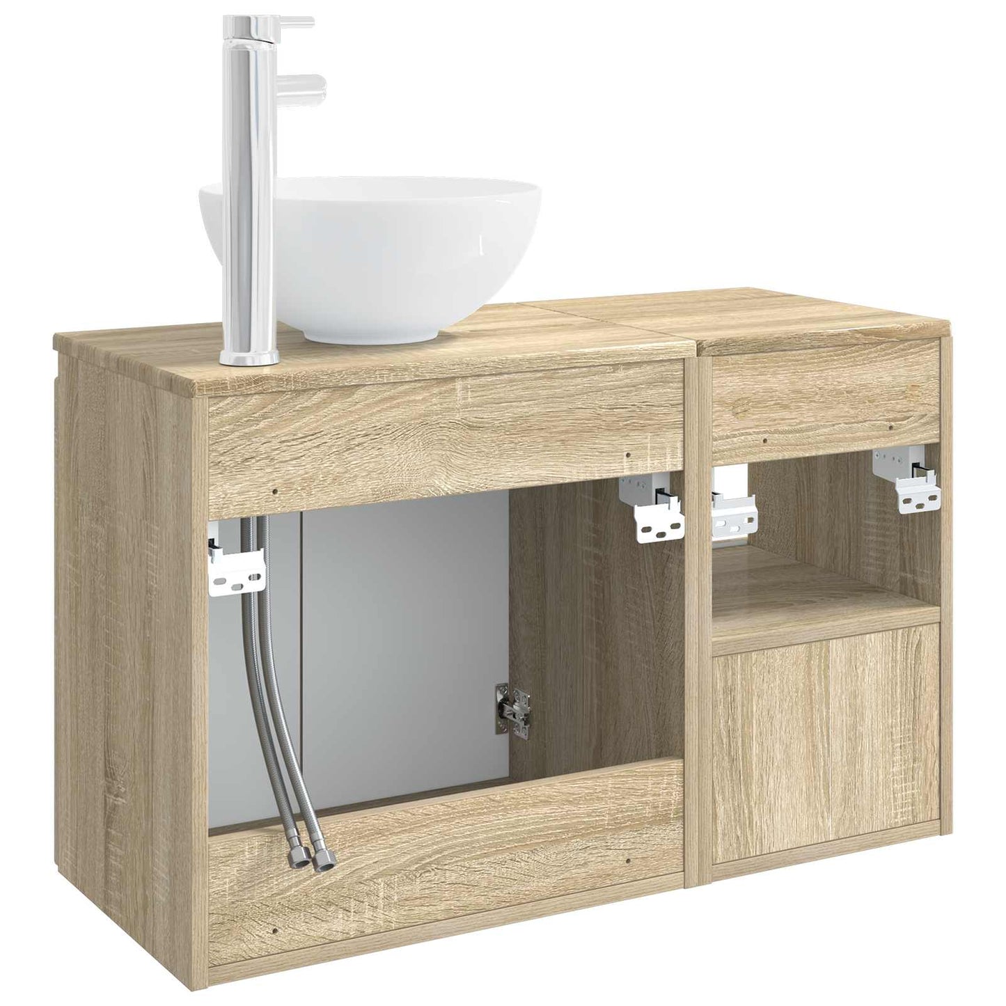 vidaXL Bathroom Furniture Set 2 pcs Sonoma Oak Engineered Wood