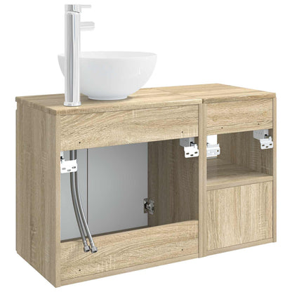 vidaXL Bathroom Furniture Set 2 pcs Sonoma Oak Engineered Wood