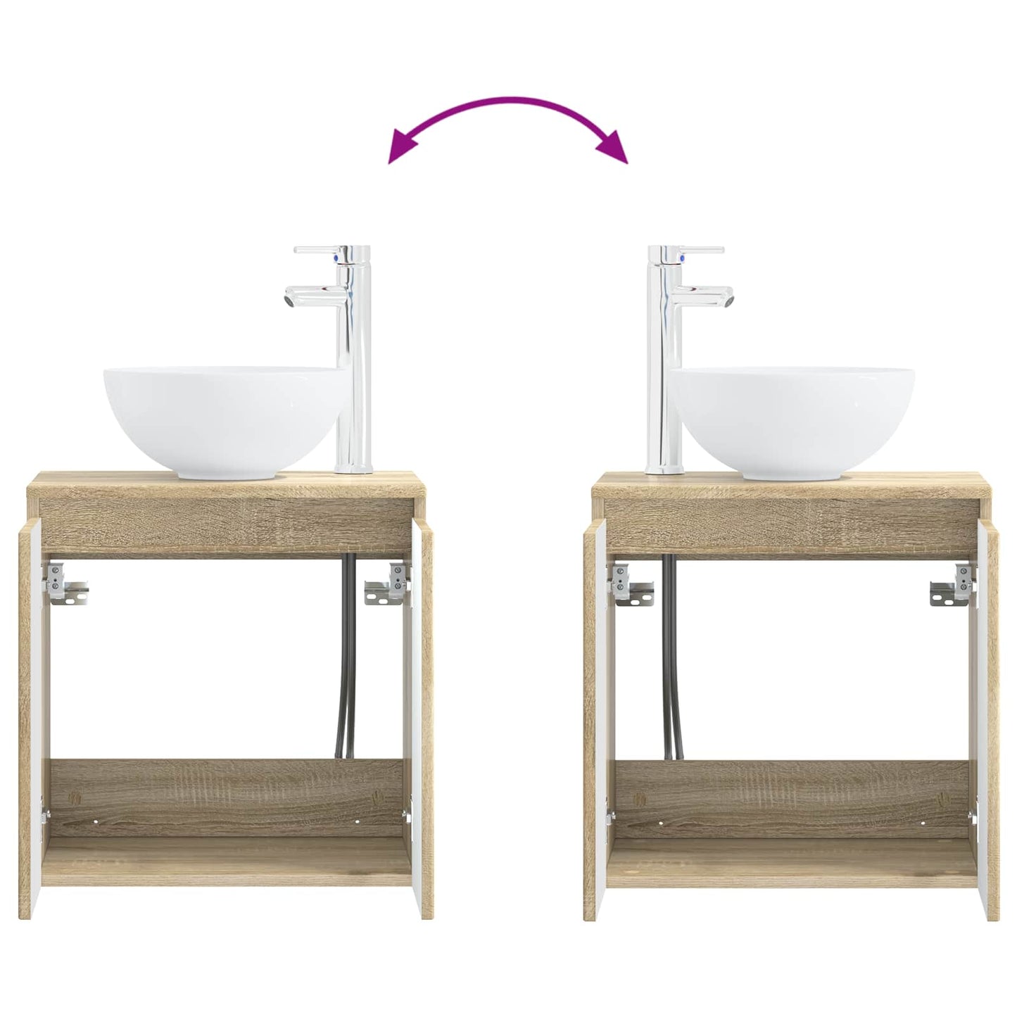 vidaXL Bathroom Furniture Set 2 pcs Sonoma Oak Engineered Wood
