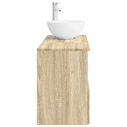 vidaXL Bathroom Furniture Set 2 pcs Sonoma Oak Engineered Wood