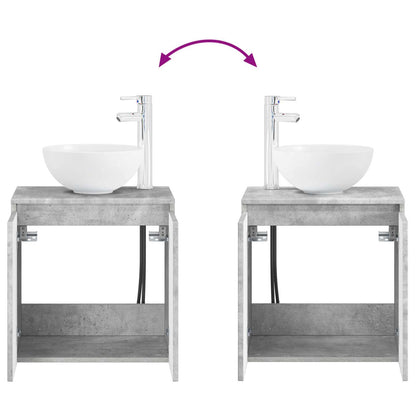 vidaXL Bathroom Furniture Set 2 pcs Concrete Grey Engineered Wood