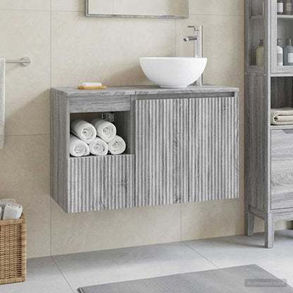 vidaXL Bathroom Furniture Set 2 pcs Grey Sonoma Engineered Wood