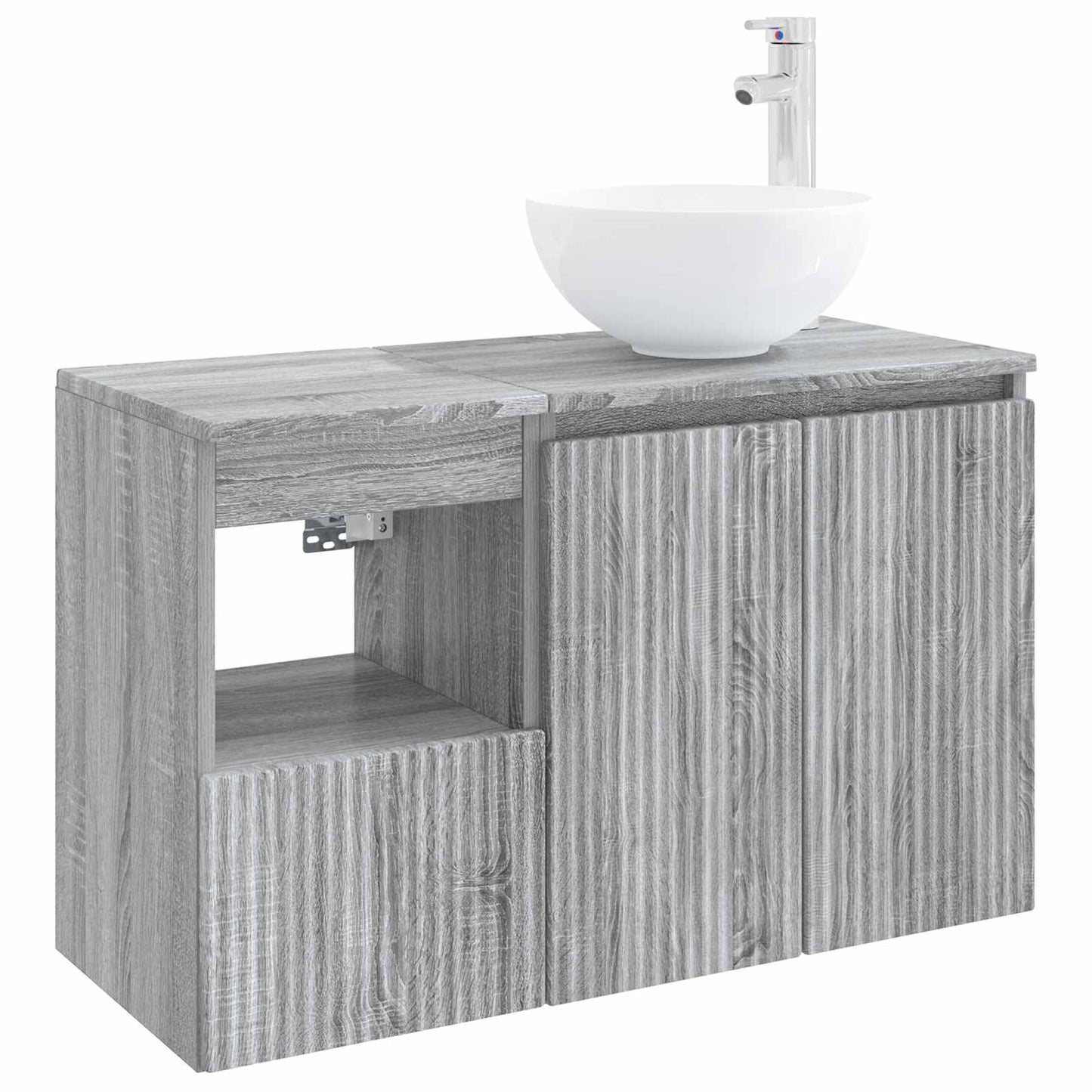 vidaXL Bathroom Furniture Set 2 pcs Grey Sonoma Engineered Wood