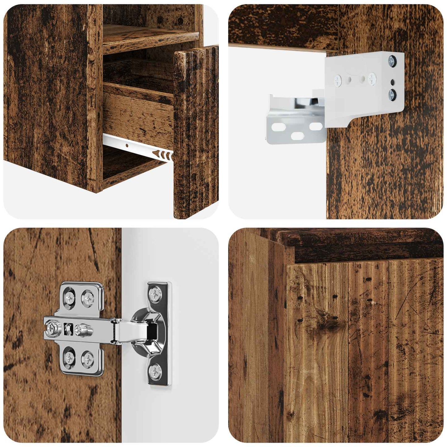 vidaXL Bathroom Furniture Set 2 pcs Old Wood Engineered Wood