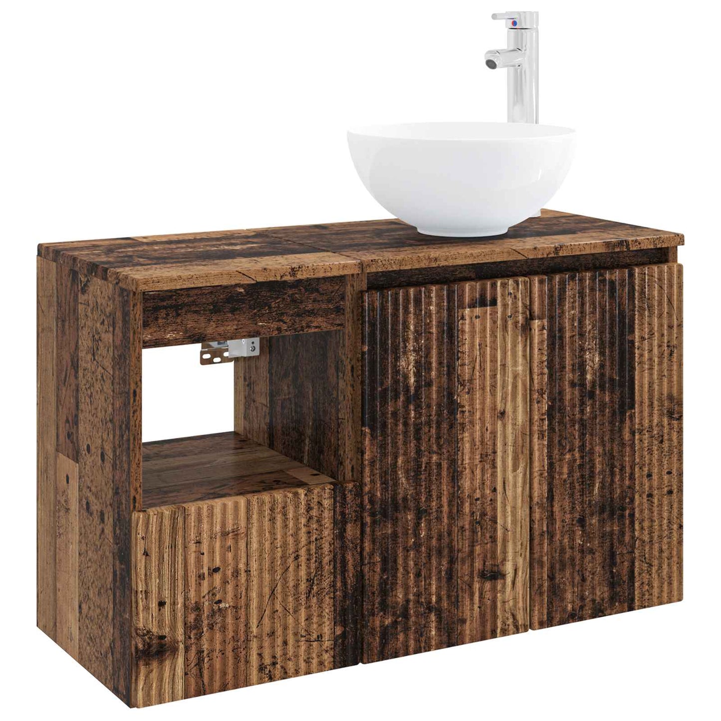 vidaXL Bathroom Furniture Set 2 pcs Old Wood Engineered Wood