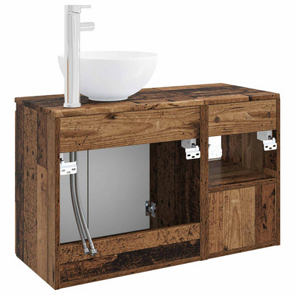 vidaXL Bathroom Furniture Set 2 pcs Old Wood Engineered Wood
