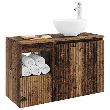 vidaXL Bathroom Furniture Set 2 pcs Old Wood Engineered Wood