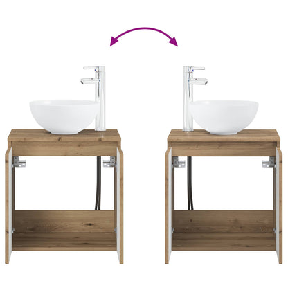 vidaXL Bathroom Furniture Set 2 pcs Artisan Oak Engineered Wood