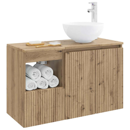 vidaXL Bathroom Furniture Set 2 pcs Artisan Oak Engineered Wood