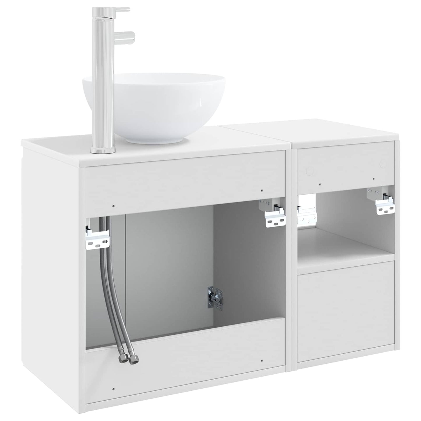 vidaXL Bathroom Furniture Set 2 pcs White Engineered Wood