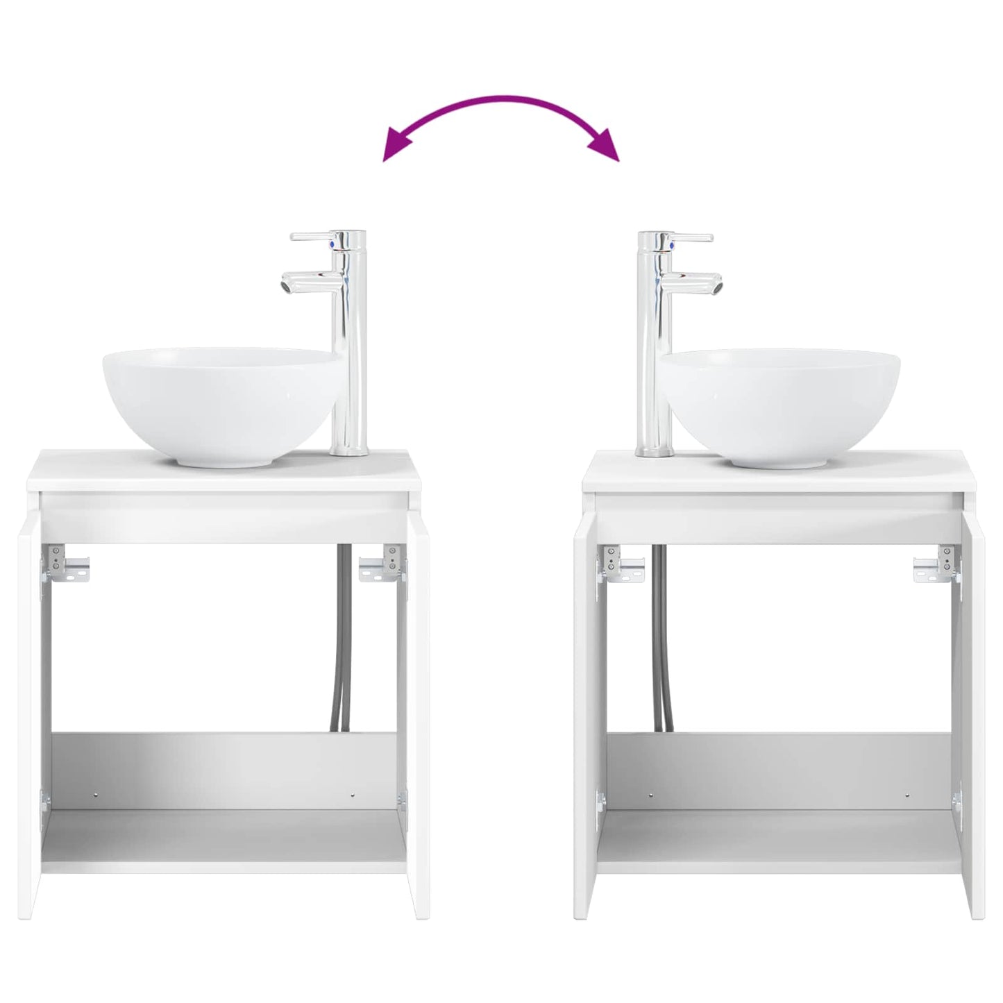 vidaXL Bathroom Furniture Set 2 pcs White Engineered Wood