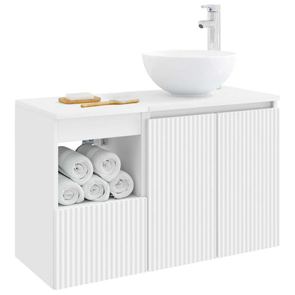 vidaXL Bathroom Furniture Set 2 pcs White Engineered Wood