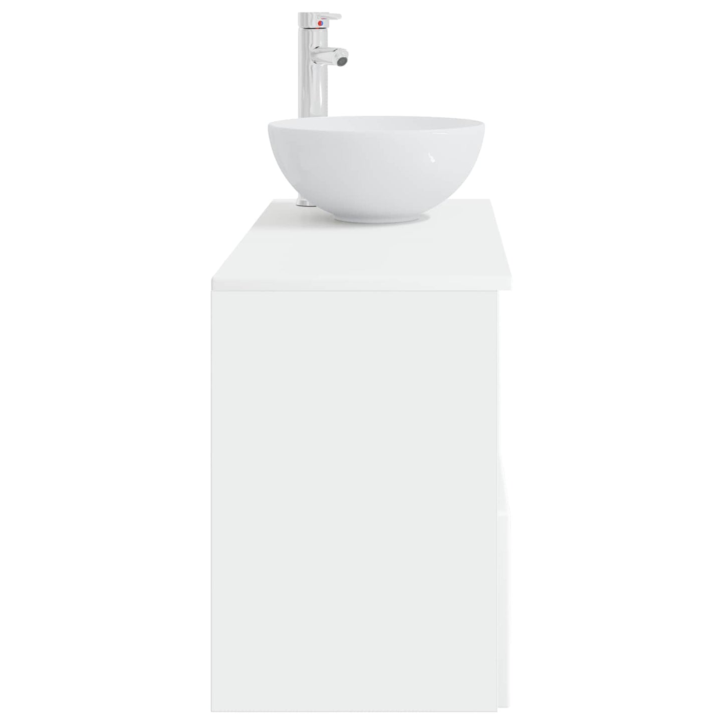 vidaXL Bathroom Furniture Set 2 pcs High Gloss White Engineered Wood